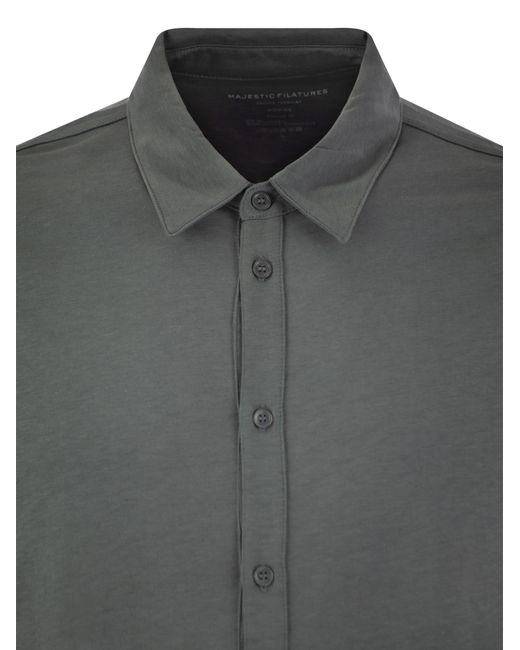 Majestic Filatures Gray Long-Sleeved Shirt for men