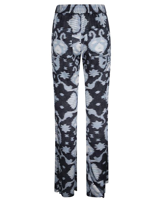 Bazar Deluxe Blue Printed Fitted Trousers