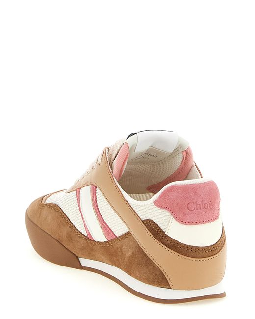 Chloé White Lace Up Sneakers