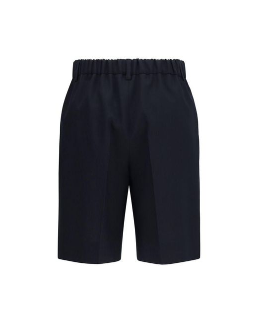 Gucci Blue Black Cotton Bermuda Shorts
