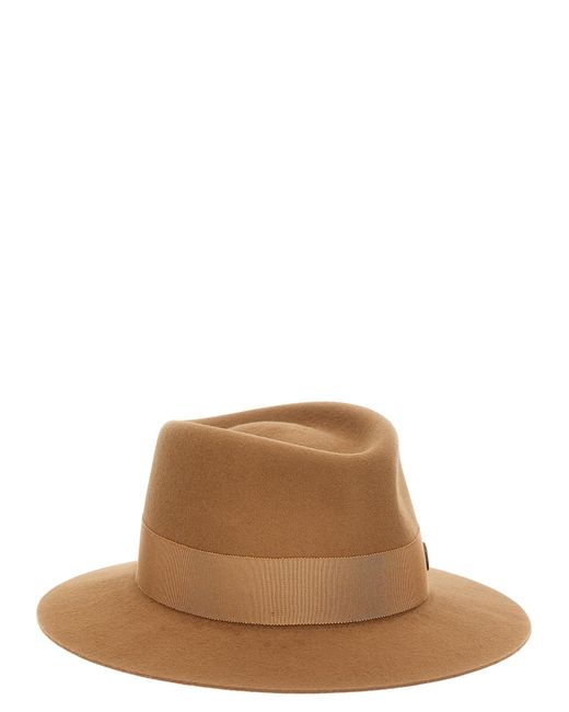 Maison Michel Brown Andre Hat Wool Felt
