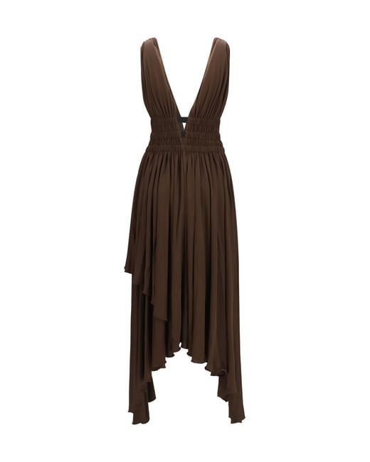 Alaïa Brown Dress Deesse Viscose