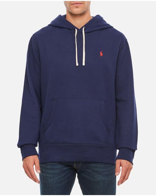 Ralph Lauren Blue Hooded Sweatshirt for men