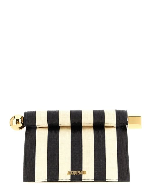 Jacquemus Black 'La Pochette Rond Carré' Clutch