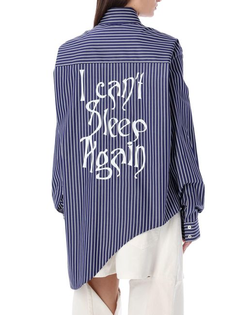 Ssheena Blue Stripe Shirt Quote Back