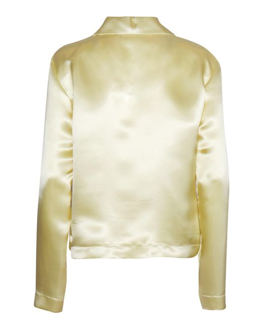 Philosophy Di Lorenzo Serafini Metallic Fluid Viscose Blouse With Satin Finish