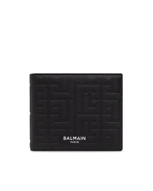 Balmain Black Wallet With Logo for men