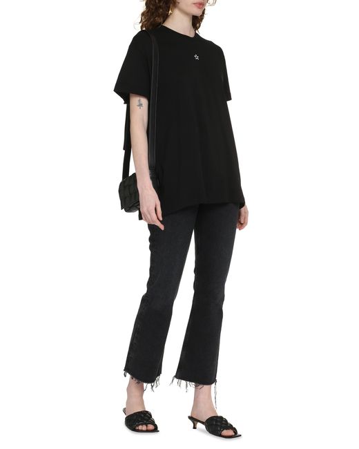 Stella McCartney Black Embroidered Star Cotton T-Shirt Organic Cotton; Viscose T-Shirts & Jerseys