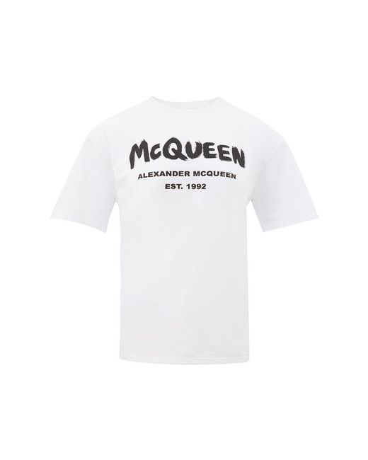 McQueen White Cotton T-Shirt