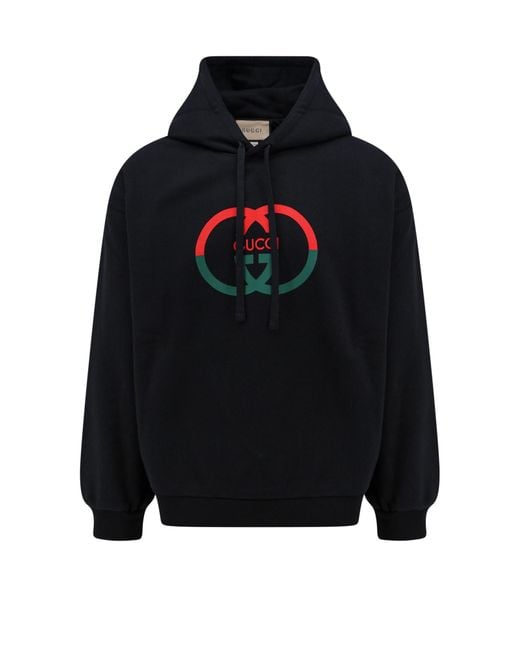 Gucci Multicolor Cotton Jersey Printed Hooded Sweatshirt for men