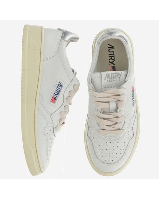 Autry White Sneakers Medalist Leather Trainers