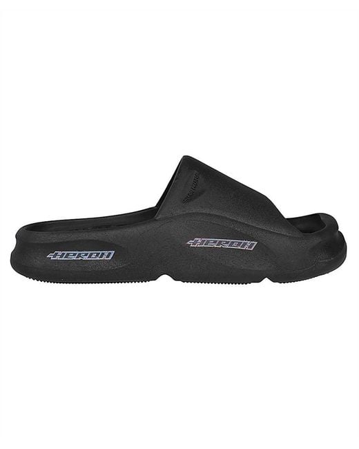 Heron Preston Black Rubber Slides for men