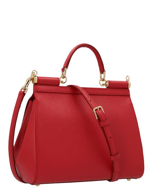 Dolce & Gabbana Red Sicily' Medium Handbag