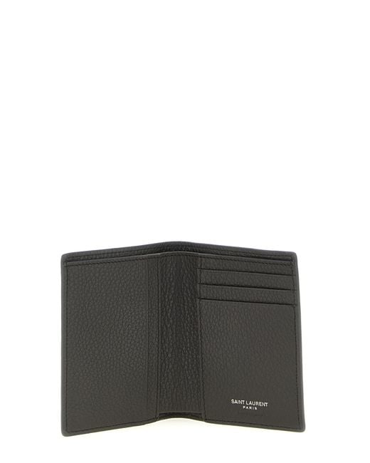 Saint Laurent Black 'Tiny Cassandre' Card Holder for men