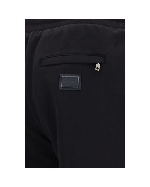Dolce & Gabbana Black Cotton Joggers (Workout Pants) for men