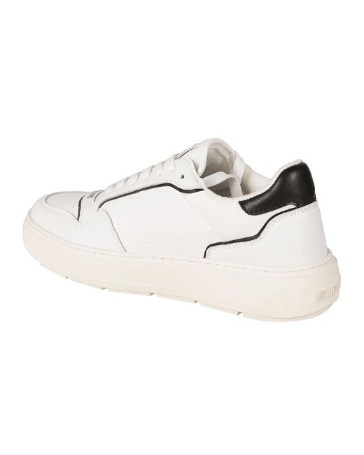 Love Moschino White Heart Embroidered Sneakers