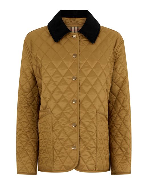 Burberry Brown Quilted Jacket Dranefeld Polyester