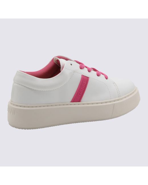 Ganni Shoking Pink Low Top Sneakers