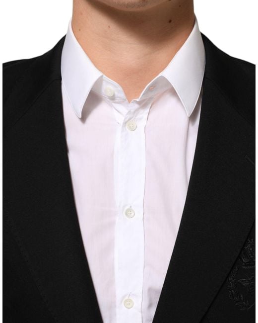 Dolce & Gabbana Black Viscose 2 Buttons Suit Jacket Blazer 05+Pa+Vi for men
