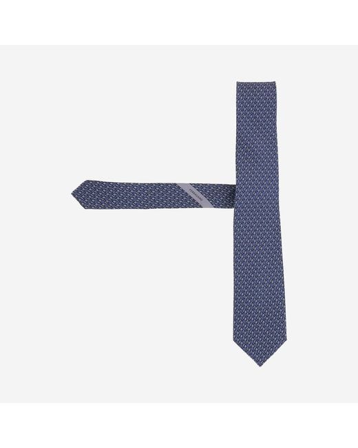 Ferragamo Blue Tie Silk Ties & Bow for men