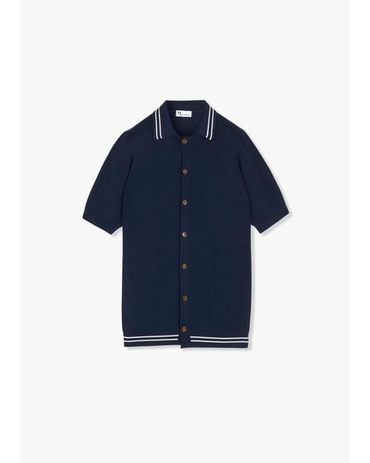 Doppiaa Blue Aagar Knitted Poloshirt Knitwear