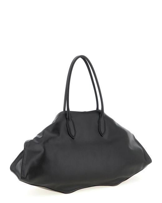 Alexander McQueen Black 'Maxi Manta' Shoulder Bag