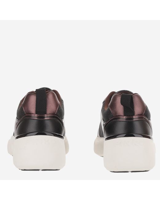 Pinko Black Sneakers Alba Leather-Blend Upper: Leather Trainers