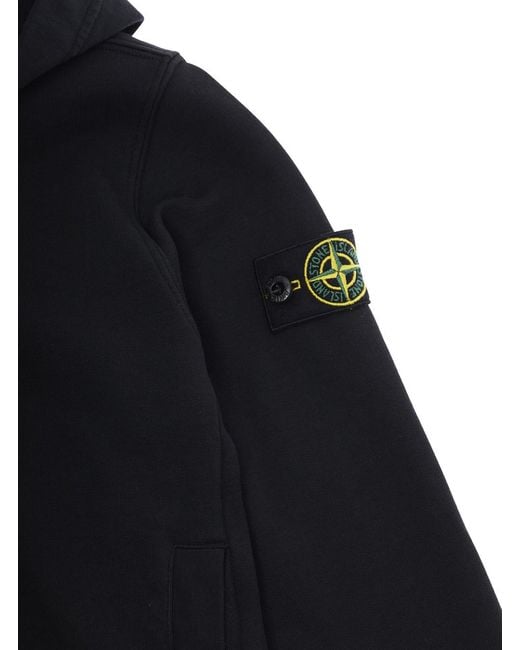 Stone Island Blue Kids Hoodie Cotton Hoods & Sweatshirts for men