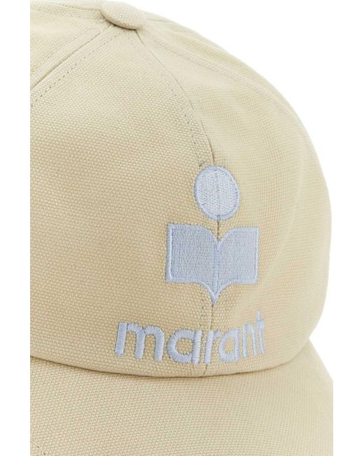 Isabel Marant Natural Logo Embroidered Curved-peak Baseball Cap for men