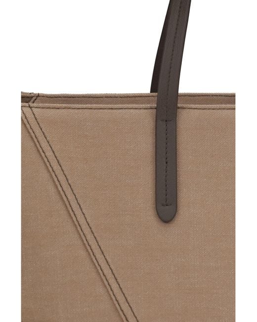 Brunello Cucinelli Natural Canvas Bc Tote Bag Outer: Cotton Shoulder