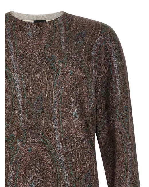 Etro Brown Silk Cardigan Clothing for men