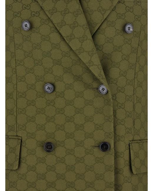 Gucci Green Gg Canvas Jacket