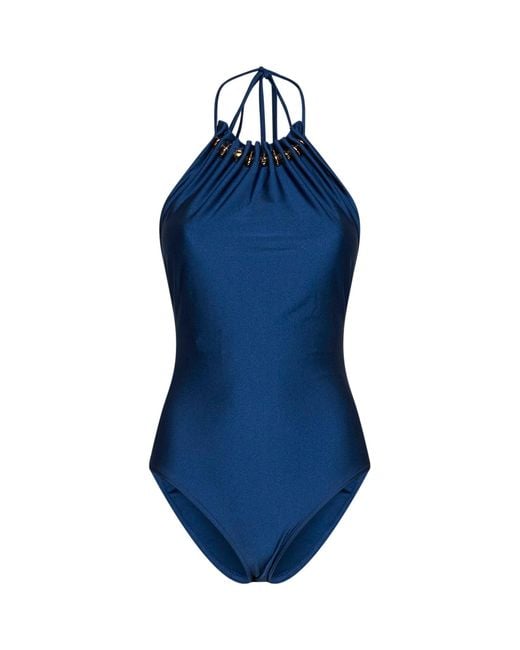 Zimmermann Blue One-Piece Swimsuit Aster Dark Cobalt Polyamide Swimwear