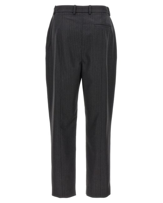 McQueen Gray Pinstripe Pants