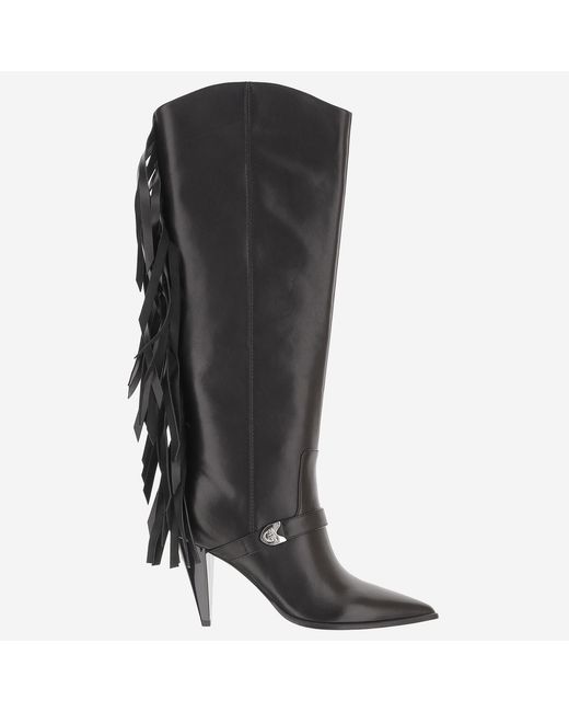 Pinko Black Boots Vane 03 Leather