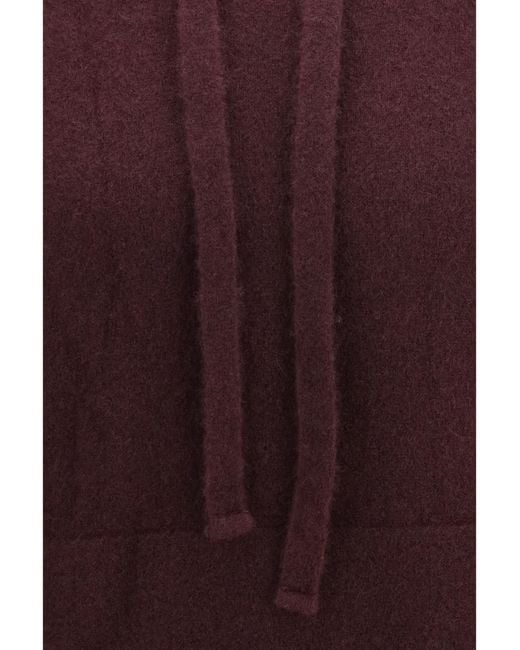 Laneus Purple Cashmere And Silk Hooded Sweater for men