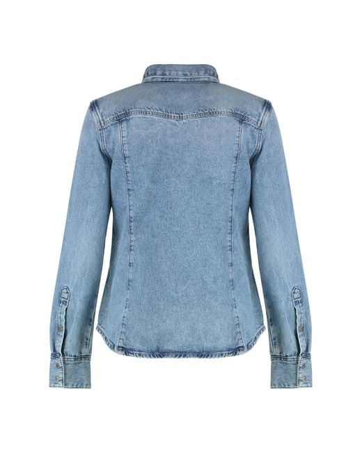 DIESEL Blue De-Waves Shirt Cotton