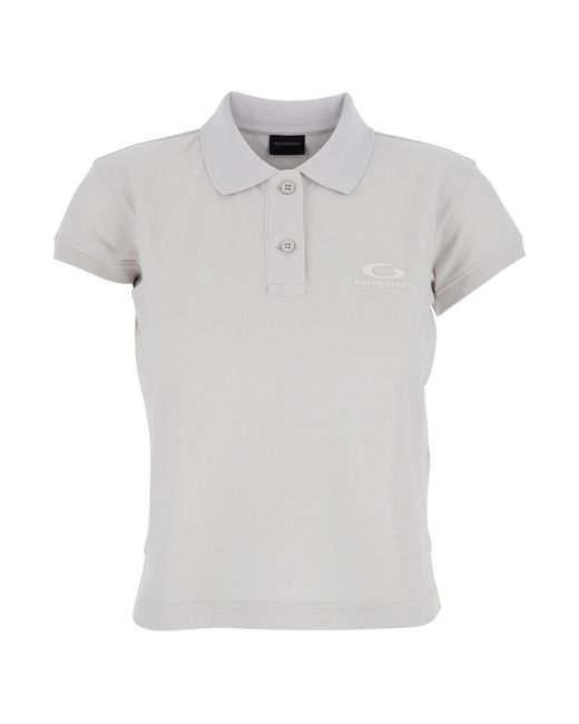 Balenciaga White Cotton Polo Shirt T-Shirts & Jerseys