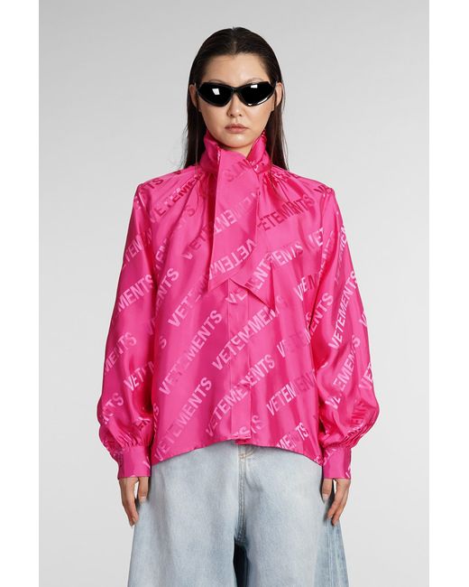 Vetements Pink Blouse In Viscose