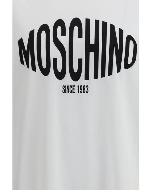 Moschino Black T-Shirt Logo Print Cotton T-Shirts for men