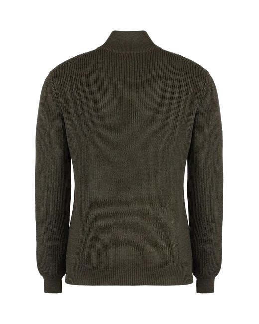 Moorer Green Cloud Turtleneck Wool Pullover for men