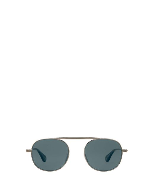 Garrett Leight Blue Van Buren Ii Sun-Sea/Flat Pure Smoke Sunglasses