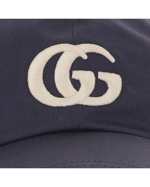 Gucci Blue Baseball Cap Cotton Hat for men