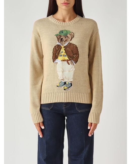 Polo Ralph Lauren Natural Maglia Polo Bear