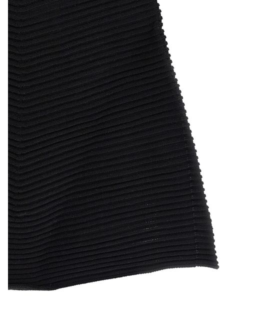 Issey Miyake Black Polyester Short Dress