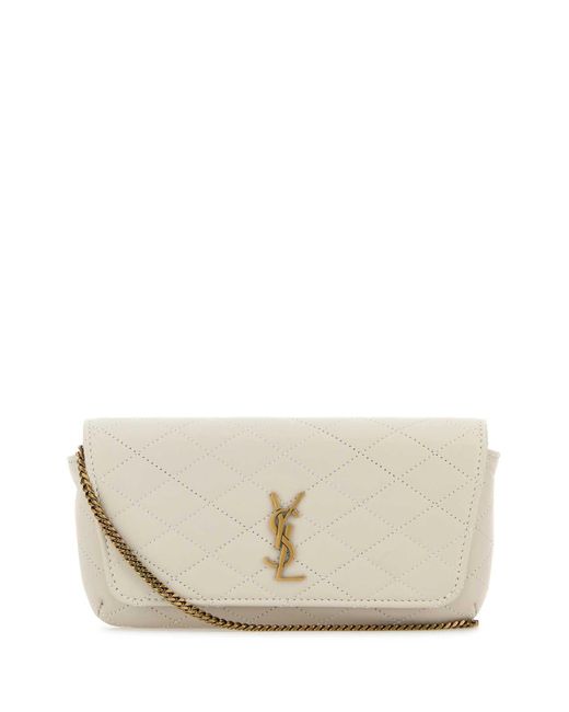 Saint Laurent White Shoulder Bags