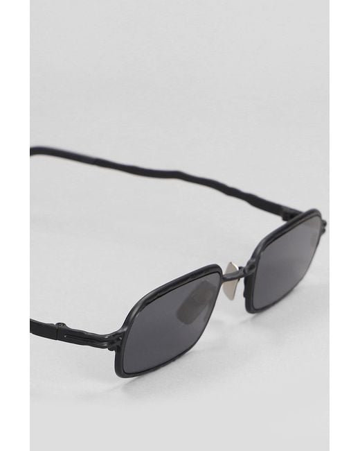 Kuboraum Gray Z18 Sunglasses In Black Metal Alloy