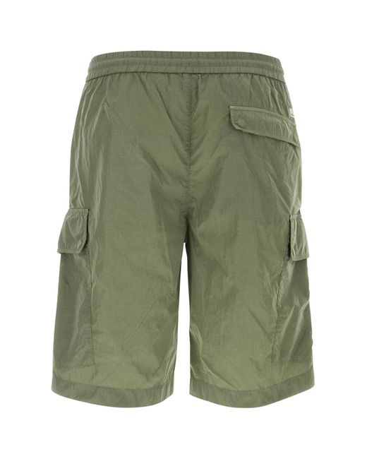 C P Company Green Shorts for men