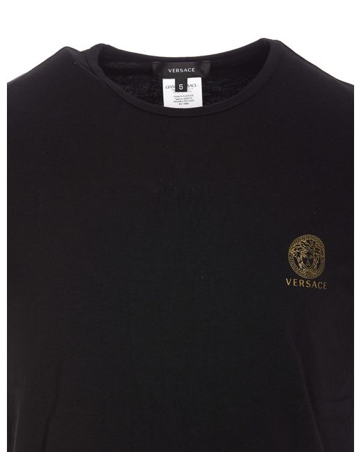 Versace Black Medusa Bi-Pack Underwear T-Shirt for men