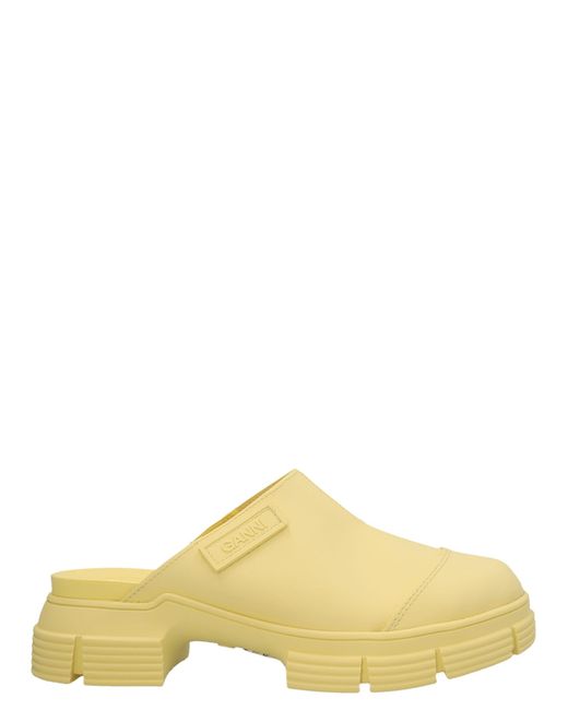 Ganni Rubber Clogs in Yellow Lyst
